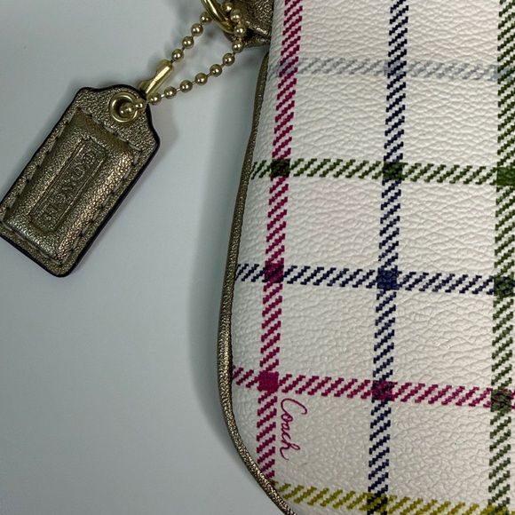 Coach | Peyton Heritage Tattersall Multicolor Wristlet Pouch - Picture 2 of 10
